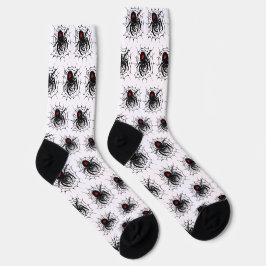 Schwarze Spinne im Netz Socken