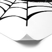 Schwarze Spinne im Web Poster (Ecke)