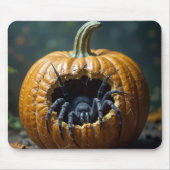 Schwarze Spinne krabbeln aus Kürbis Mousepad (Vorne)