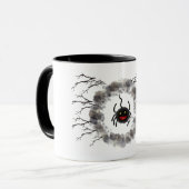 Schwarze Spinne Tasse (Vorderseite Links)