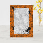 Schwarze Spinnen-Foto-Gruß-Karte Karte (Gelbe Blume)