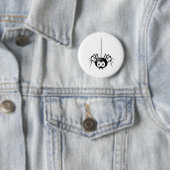 Schwarze Spinnen-niedliches Halloween-Geschenk Button (Beispiel)