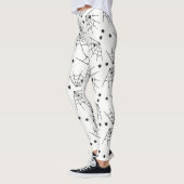 Schwarze Spinnen und Spinnennetze Halloween-Leggin Leggings (Links)
