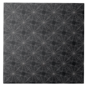 Schwarze Spinnennetze Halloween Grunge Fliese
