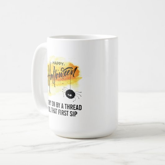 Schwarze Spione mit Web benutzerdefinierbarem Hall Kaffeetasse (Vorderseite Links)