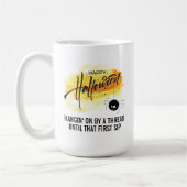 Schwarze Spione mit Web benutzerdefinierbarem Hall Kaffeetasse (Links)