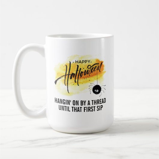 Schwarze Spione mit Web benutzerdefinierbarem Hall Kaffeetasse (Links)