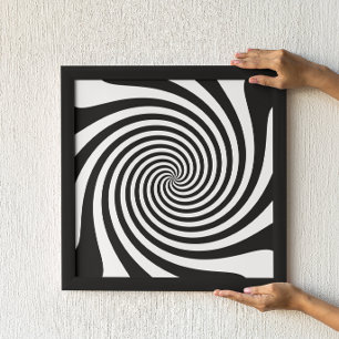Schwarze Spirale Poster
