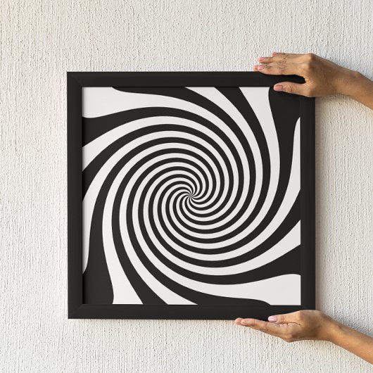 Schwarze Spirale Poster