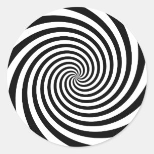 Schwarze Spirale Runder Aufkleber