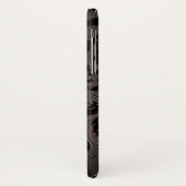 Schwarze Spitze auf braunem metallischem Hintergru Case-Mate iPhone Hülle (Hinten/Links)