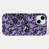 Schwarze Spitze auf Lila Case-Mate iPhone Hülle (Rückseite (Horizontal))