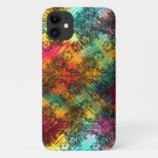 Schwarze Spitze auf Regenbogenglas Case-Mate iPhone Hülle