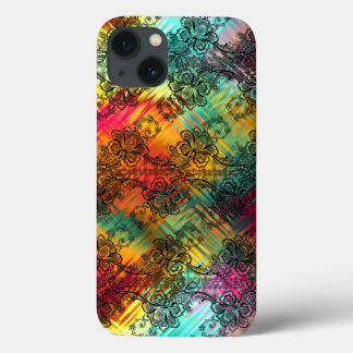 Schwarze Spitze auf Regenbogenglas Case-Mate iPhone Hülle