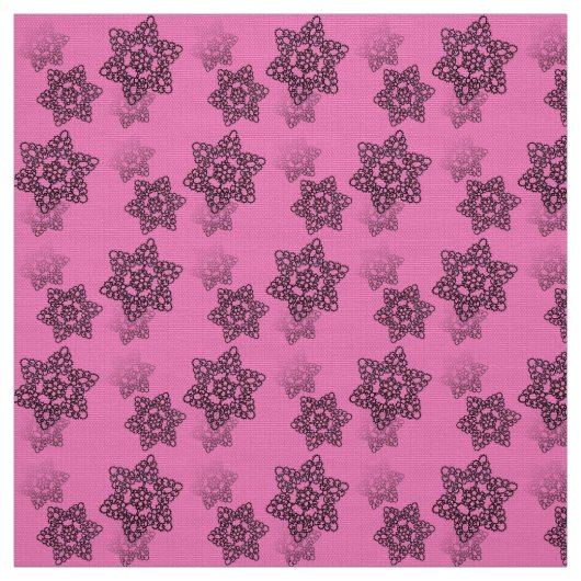 Schwarze Spitze auf rosa Stoff (Muster)