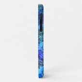 Schwarze Spitze auf weichem, blauem Gemustertem Gl Case-Mate iPhone Hülle (Hinten/Links)