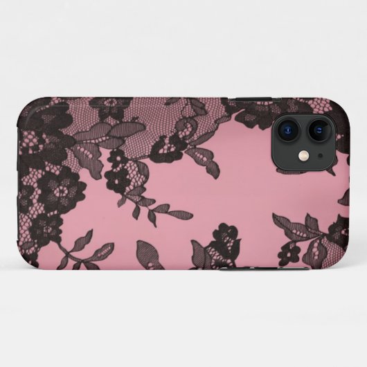 Schwarze Spitze Case-Mate iPhone Hülle (Rückseite (Horizontal))