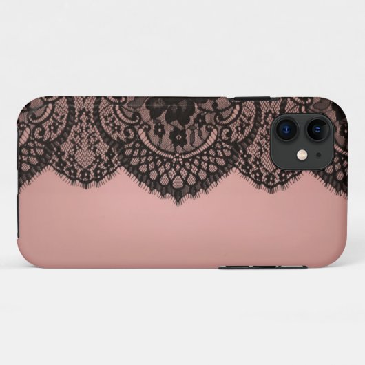 Schwarze Spitze Case-Mate iPhone Hülle (Rückseite (Horizontal))