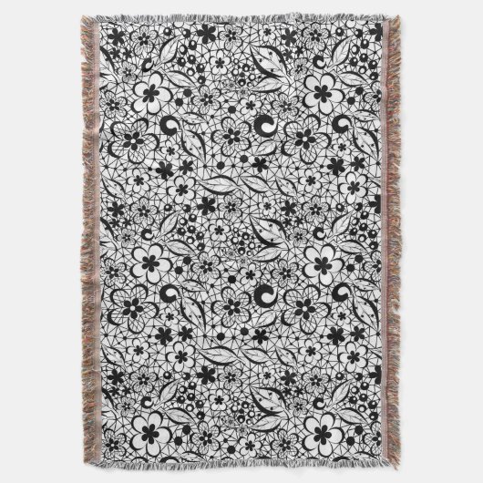 Schwarze Spitze Decke (Vorderseite Vertikal)