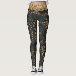 Schwarze Spitze d'Elegance Leggings
