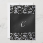 Schwarze Spitze-Einladung Einladung (Rückseite)