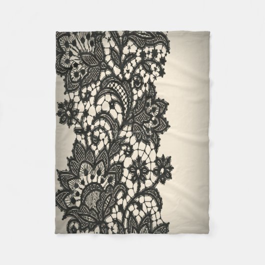 schwarze Spitze Fleecedecke (Vorderseite)