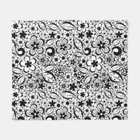 Schwarze Spitze Fleecedecke (Vorderseite (Horizontal))