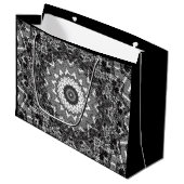 Schwarze Spitze Große Geschenktüte (Vorderseite Schrägansicht)