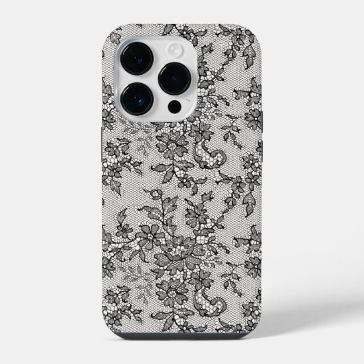 Schwarze Spitze iPhone Hülle (Rückseite)