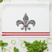 Schwarze Spitze-Lilie Handtuch (Gefaltet)