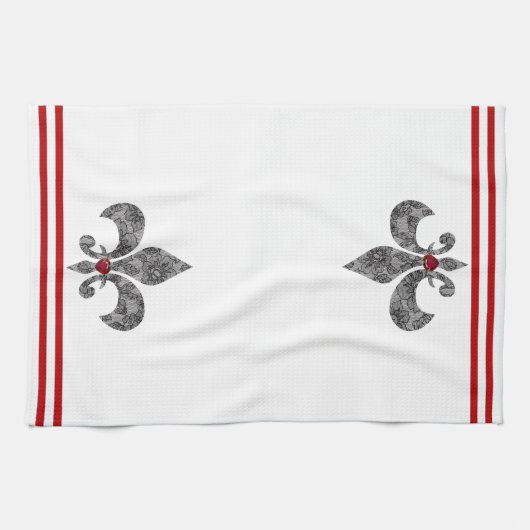 Schwarze Spitze-Lilie Handtuch (Horizontal)