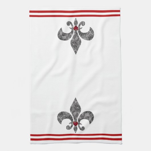 Schwarze Spitze-Lilie Handtuch (Vertikal)