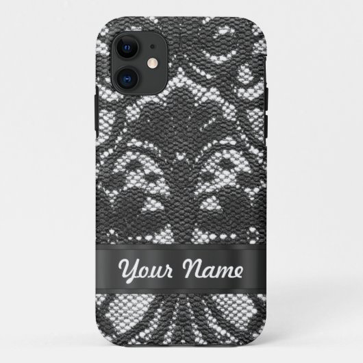 Schwarze Spitze personalisiert Case-Mate iPhone Hülle (Rückseite)
