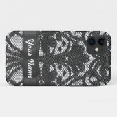 Schwarze Spitze personalisiert Case-Mate iPhone Hülle (Rückseite (Horizontal))