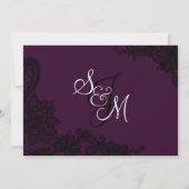 Schwarze Spitze-Pflaume moderner Goth danken Ihnen Dankeskarte (Rückseite)