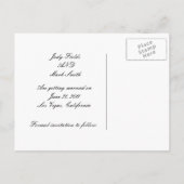 Schwarze Spitze Save the Date Postkarte (Rückseite)