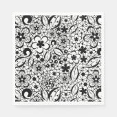 Schwarze Spitze Serviette (Vorderseite)