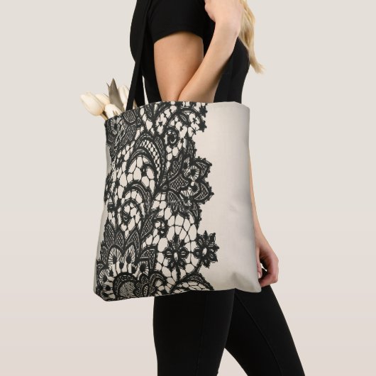 schwarze Spitze Tasche (Von Nahem)