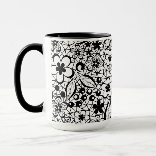 Schwarze Spitze Tasse (Links)
