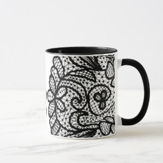 Schwarze Spitze-Tasse Tasse