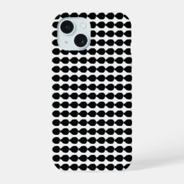 schwarze Spitze über den gesamten Druck iPhone 15 Hülle