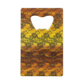 Schwarze Spitze über goldene Waves Kreditkarten Flaschenöffner (Rückseite)