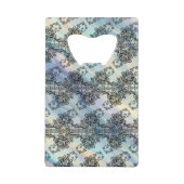 Schwarze Spitze über Pastellströmungen Kreditkartenflaschenöffner (Vorderseite)