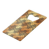 Schwarze Spitze über schimmerndes Gold Kreditkartenflaschenöffner (Vorderseite Schrägansicht)