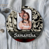 Schwarze Spitze und Damast Button (Beispiel)