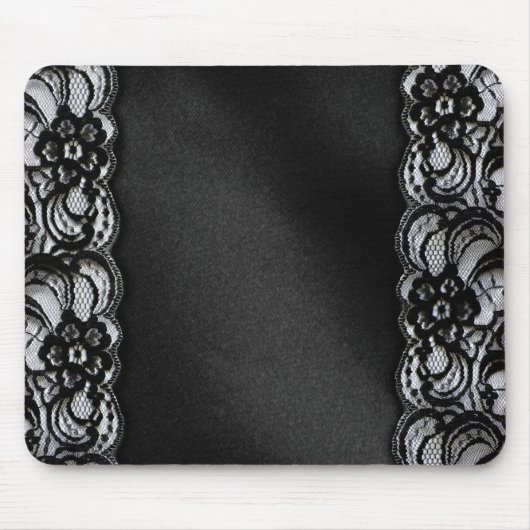 Schwarze Spitze und Satin Mousepad (Vorne)