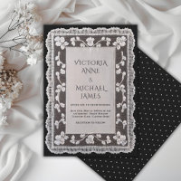 Schwarze Spitze Whimsical Vintage-Hochzeit