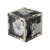 schwarze Spitze Würfel (Rückseite Schrägansicht)