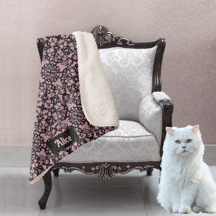 Schwarze Spitzen auf Fishnet Look - Fügen Sie den Sherpadecke