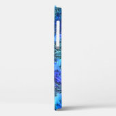 Schwarze Spitzen auf weichem, Gemustertem Glass, G Case-Mate iPhone Hülle (Rückseite / Links)